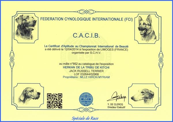 De la tribu de kitchi - Exposition Canine Limoges - 2014 - CACIB - Spéciale de Race